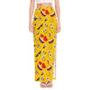 Funny Emoji Pattern Print High Slit Maxi Skirt