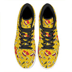 Funny Emoji Pattern Print High Top Leather Sneakers
