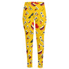 Funny Emoji Pattern Print High-Waisted Pocket Leggings