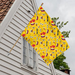 Funny Emoji Pattern Print House Flag