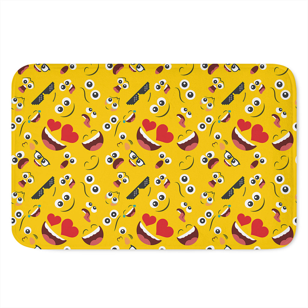 Funny Emoji Pattern Print Indoor Door Mat