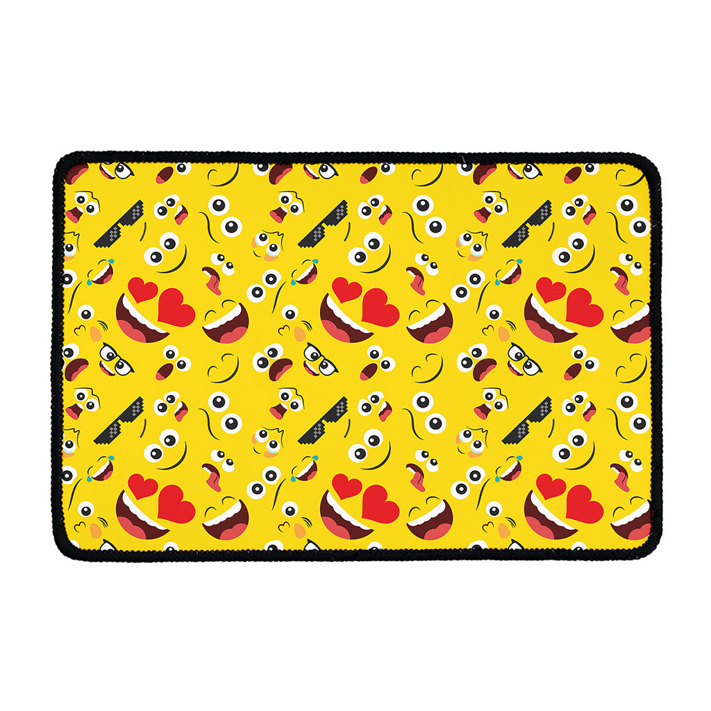 Funny Emoji Pattern Print Kitchen Mat