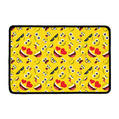 Funny Emoji Pattern Print Kitchen Mat