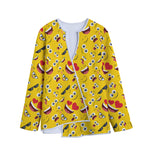 Funny Emoji Pattern Print Long Sleeve Short Coat