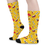 Funny Emoji Pattern Print Long Socks