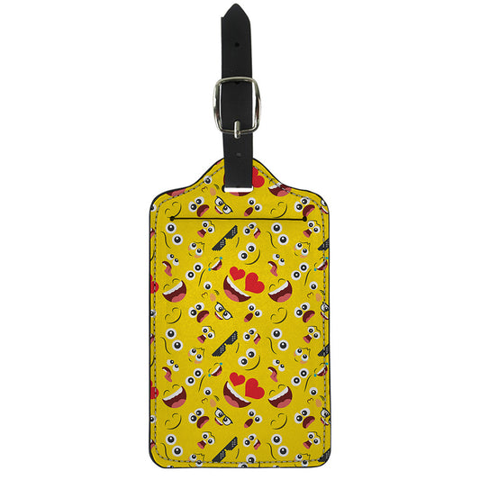 Funny Emoji Pattern Print Luggage Tag