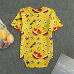 Funny Emoji Pattern Print Men's Bodysuit