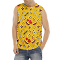 Funny Emoji Pattern Print Men's Fitness Tank Top