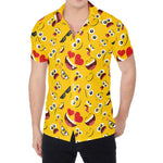 Funny Emoji Pattern Print Men's Shirt