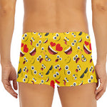 Funny Emoji Pattern Print Men's Short Boxer Briefs