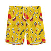 Funny Emoji Pattern Print Men's Sports Shorts