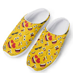Funny Emoji Pattern Print Mesh Casual Shoes