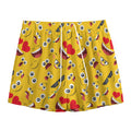 Funny Emoji Pattern Print Mesh Shorts