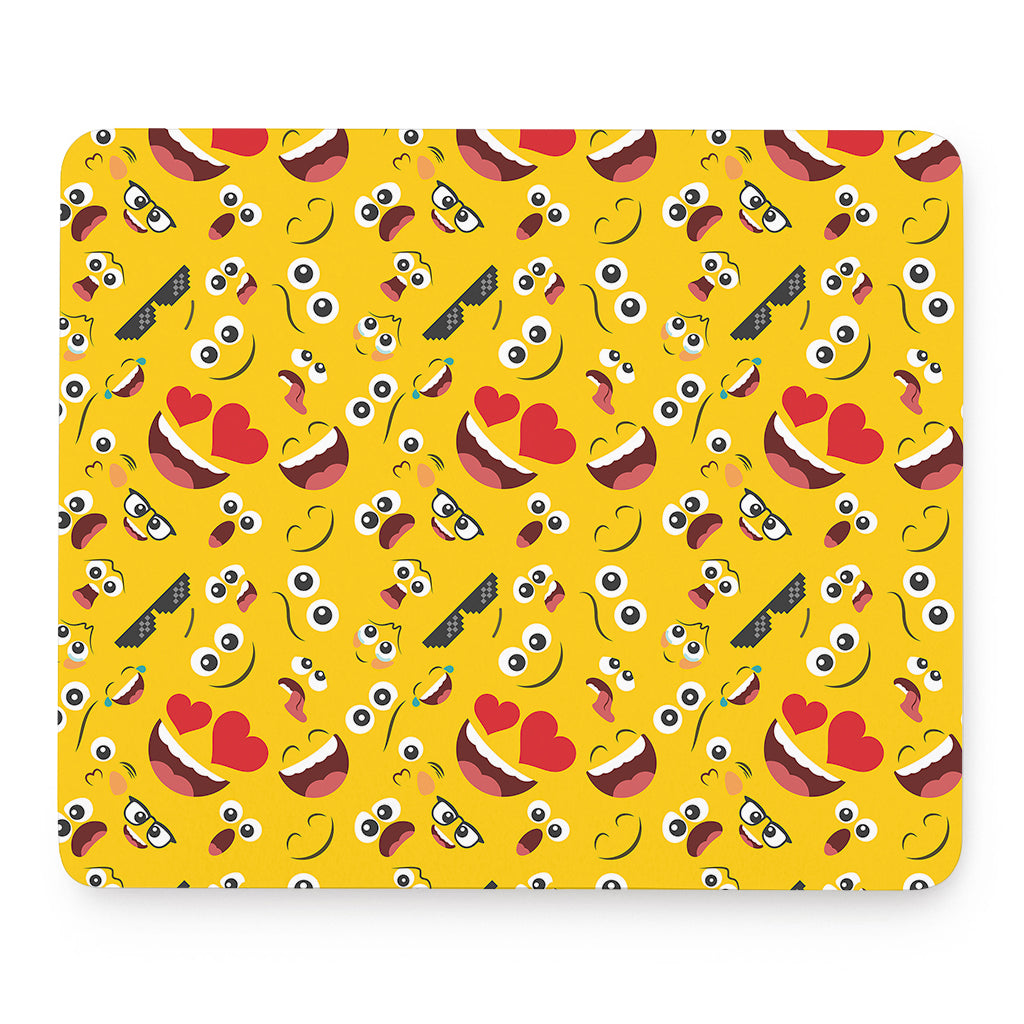 Funny Emoji Pattern Print Mouse Pad