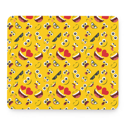 Funny Emoji Pattern Print Mouse Pad
