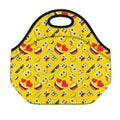 Funny Emoji Pattern Print Neoprene Lunch Bag