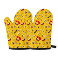 Funny Emoji Pattern Print Oven Mitts