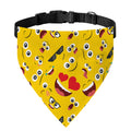 Funny Emoji Pattern Print Over The Collar Dog Bandana