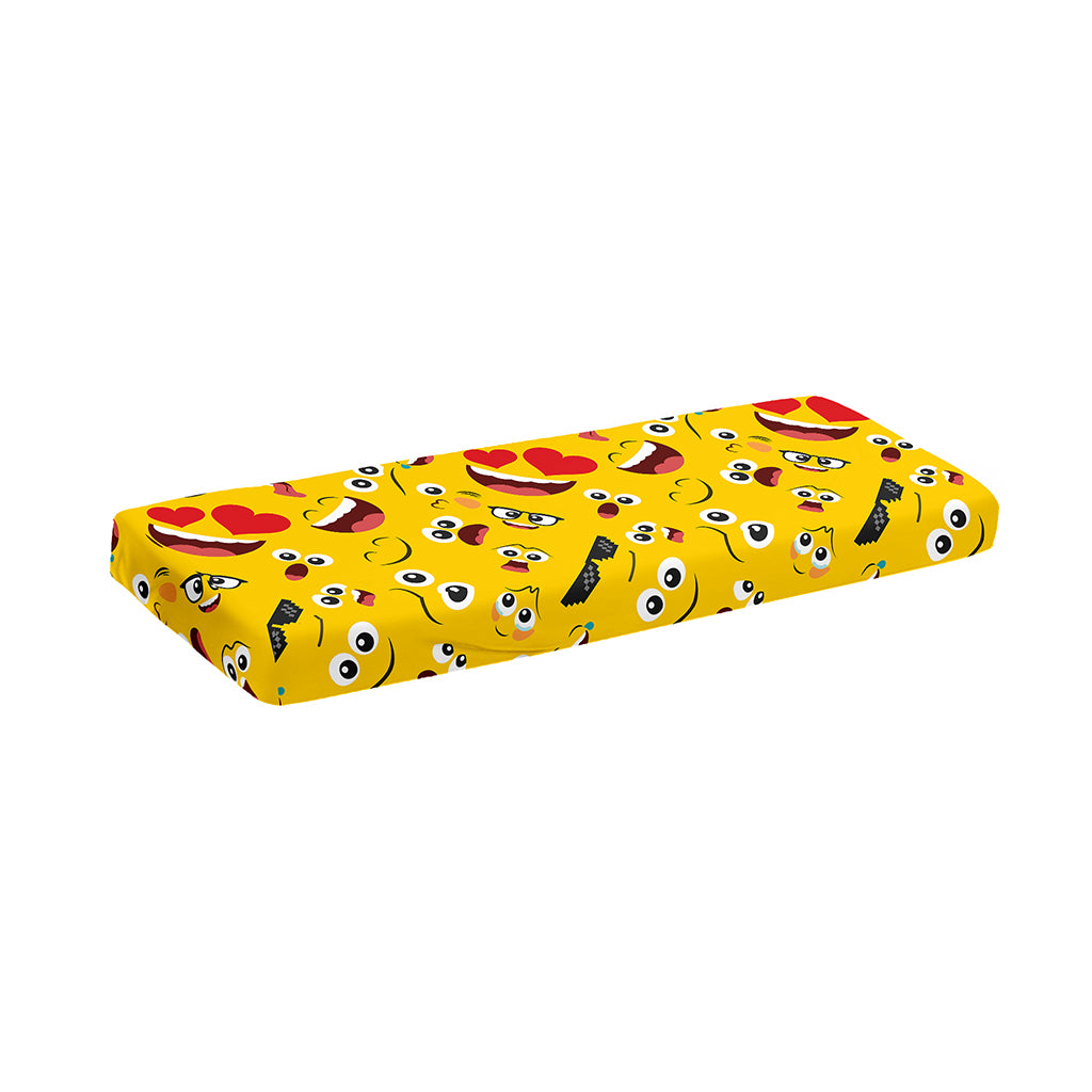 Funny Emoji Pattern Print Piano Keyboard Cover