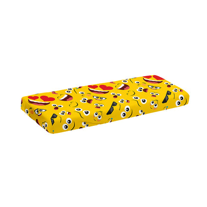 Funny Emoji Pattern Print Piano Keyboard Cover