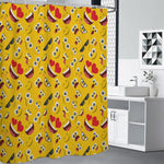 Funny Emoji Pattern Print Premium Shower Curtain