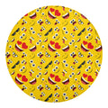 Funny Emoji Pattern Print Round Blanket