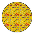 Funny Emoji Pattern Print Round Floor Mat