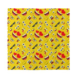 Funny Emoji Pattern Print Silk Bandana