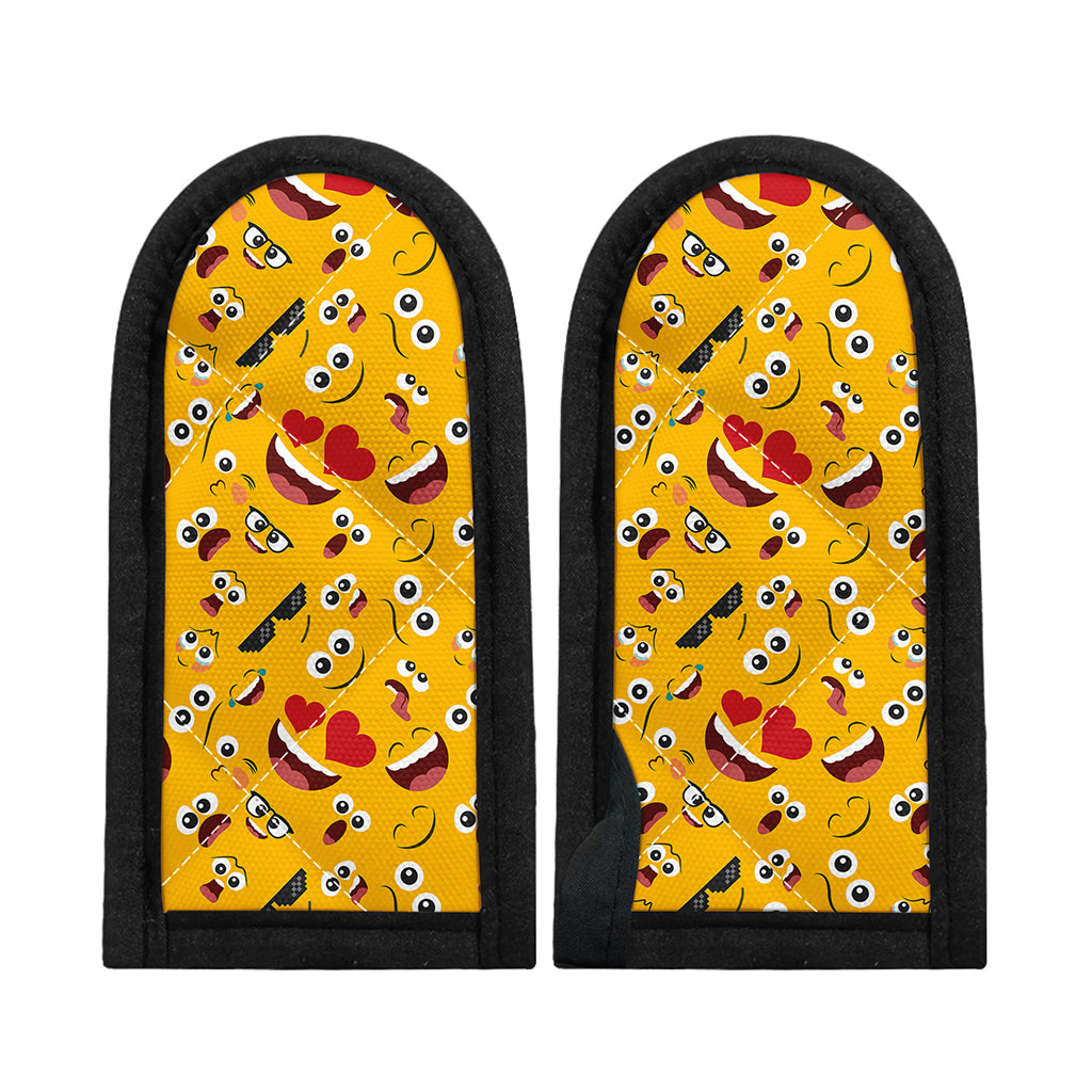 Funny Emoji Pattern Print Skillet Handle Cover
