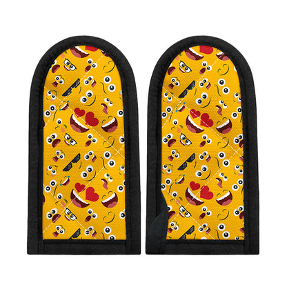 Funny Emoji Pattern Print Skillet Handle Cover