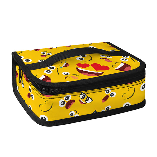 Funny Emoji Pattern Print Small Lunch Bag