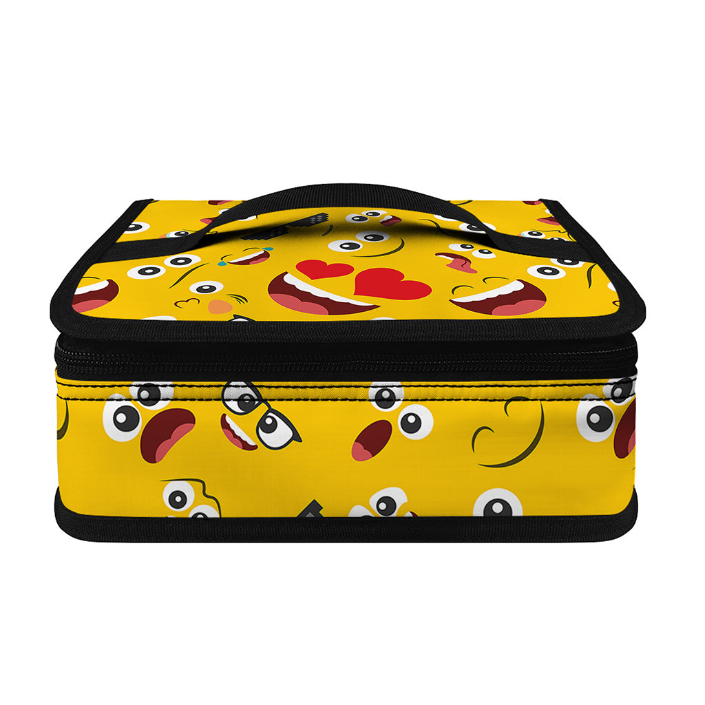 Funny Emoji Pattern Print Small Lunch Bag
