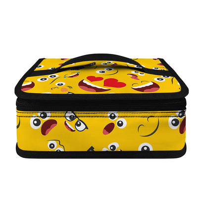 Funny Emoji Pattern Print Small Lunch Bag