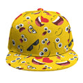 Funny Emoji Pattern Print Snapback Cap