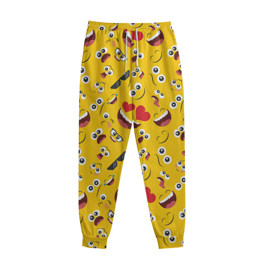 Funny Emoji Pattern Print Sweatpants