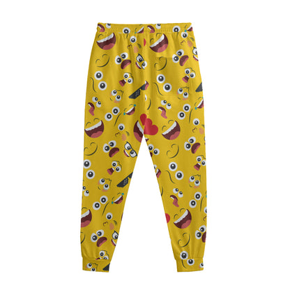 Funny Emoji Pattern Print Sweatpants