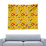 Funny Emoji Pattern Print Tapestry