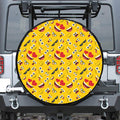 Funny Emoji Pattern Print Tire Cover