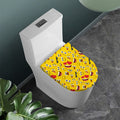 Funny Emoji Pattern Print Toilet Lid Cover