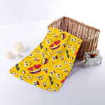 Funny Emoji Pattern Print Towel