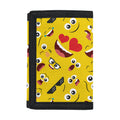 Funny Emoji Pattern Print Trifold Wallet