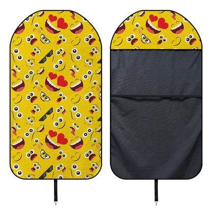 Funny Emoji Pattern Print Waterproof Car Seat Cover