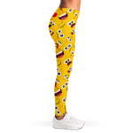 Funny Emoji Pattern Print Women's Leggings