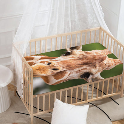 Funny Giraffe Print Baby Crib Sheet
