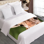 Funny Giraffe Print Bed Runner