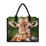 Funny Giraffe Print Canvas Tote Bag