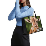 Funny Giraffe Print Canvas Tote Bag