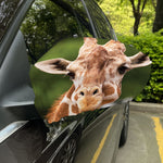 Funny Giraffe Print Car Side Mirror Covers