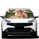 Funny Giraffe Print Car Windshield Snow Cover