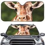Funny Giraffe Print Car Windshield Sun Shade